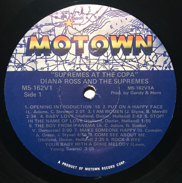 The Supremes – At The Copa (1965) - Mint- LP Record 1981 Motown USA Vinyl - Soul - Shuga Records