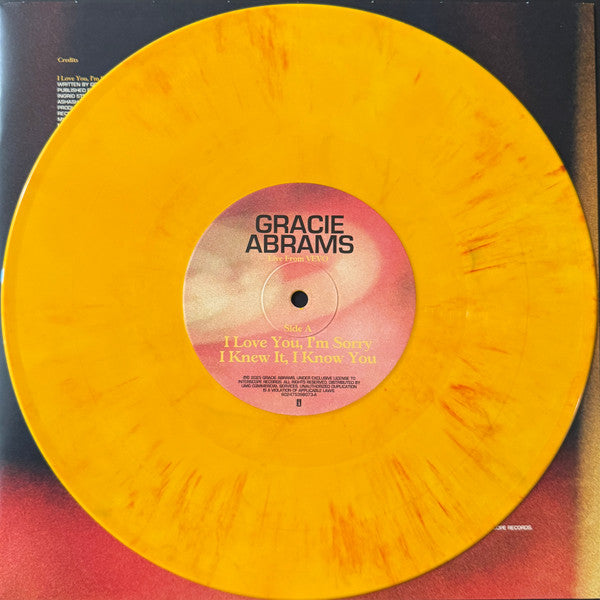 Gracie Abrams - Live From Vevo - New 10" EP Record 2025 Interscope Webstore Exclusive Orange Marbled Vinyl - Indie Pop / Bubblegum
