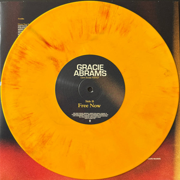 Gracie Abrams - Live From Vevo - New 10" EP Record 2025 Interscope Webstore Exclusive Orange Marbled Vinyl - Indie Pop / Bubblegum