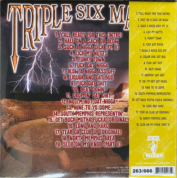 Triple Six Mafia - Club Memphis (Underground Volume 2)(1999) - Mint- 2 LP Record 2025 Get On Down Hypnotize Minds Club Splatter Vinyl, OBI & Numbered - Hip Hop / Horrorcore / Crunk / Memphis Rap - Shuga Records