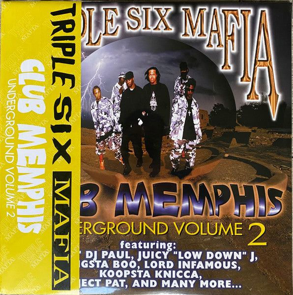 Triple Six Mafia - Club Memphis (Underground Volume 2)(1999) - Mint- 2 LP Record 2025 Get On Down Hypnotize Minds Club Splatter Vinyl, OBI & Numbered - Hip Hop / Horrorcore / Crunk / Memphis Rap - Shuga Records