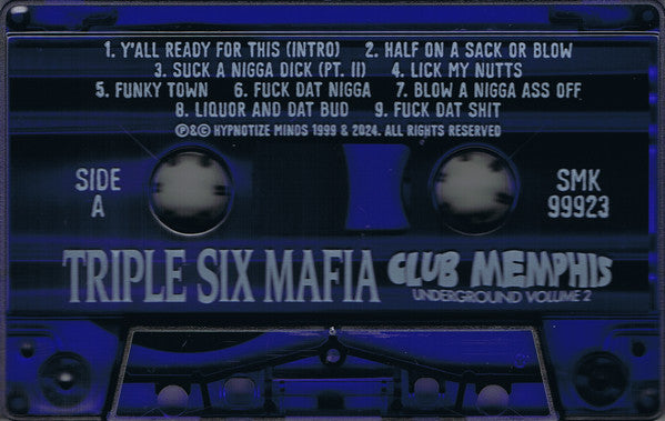Triple Six Mafia - Club Memphis (Underground Volume 2)(1999) - New Cassette 2025 Get On Down Hypnotize Minds USA Purple Tape - Hip Hop / Horrorcore - Shuga Records