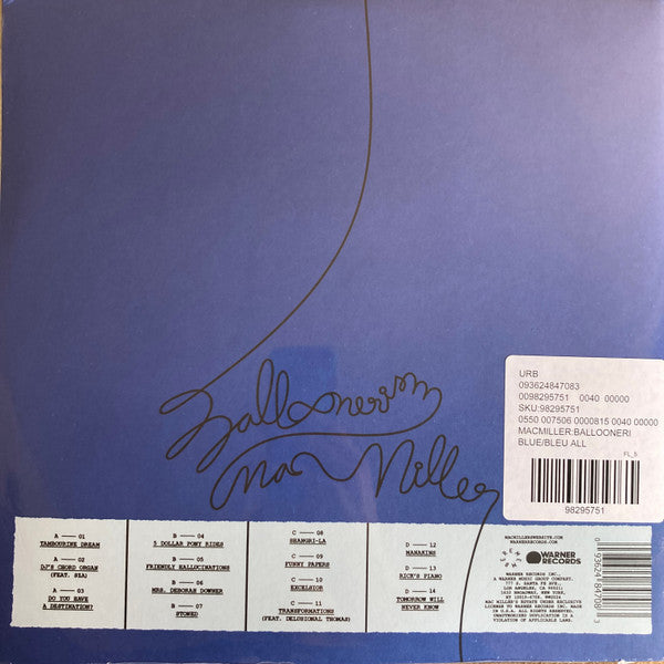 Mac Miller - Balloonerism (2021) - New 2 LP Record 2025 Warner Urban Outfitters Exclusive Blue Vinyl - Hip Hop / Jazzy Hip-Hop - Shuga Records