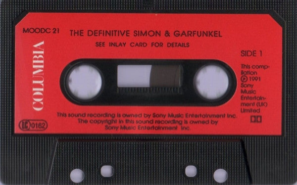 Simon And Garfunkel – The Definitive Simon And Garfunkel - VG+ Cassette 1991 Columbia UK Red & Black Tape - Pop Rock / Folk Rock - Shuga Records
