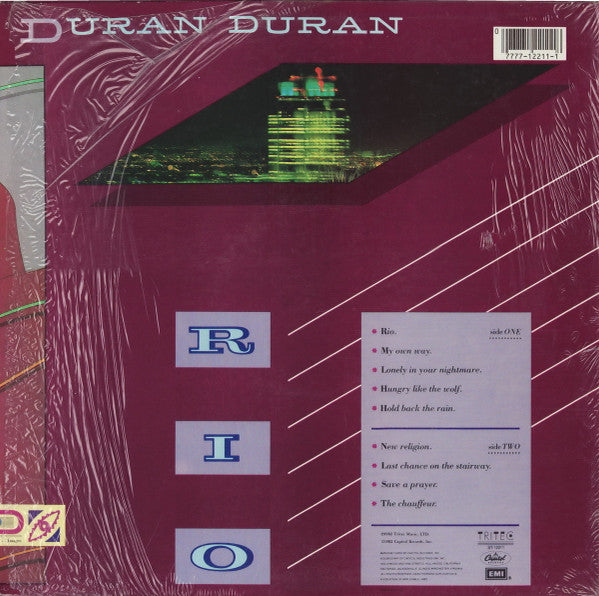 Duran Duran - Rio - VG+ LP Record 1982 Capitol USA 3rd Edition Vinyl - New Wave / Pop Rock / Synth-pop - Shuga Records