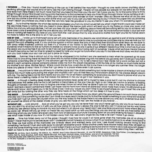 Bad Yodelers ‎– I Wonder...- Mint- LP Record 1990 Running USA Original Vinyl & Insert - Punk Rock / Hardcore