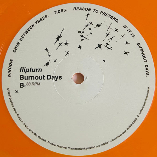 Flipturn - Burnout Days - New LP Record 2024 Magnolia Record Club Exclusive Sunlight Vinyl & Download - Rock - Shuga Records