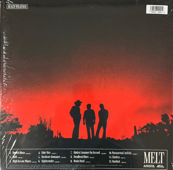Beach Weather - Melt - VG+ LP Record 2024 USA 8123 White Vinyl & Insert - Alternative Rock - Shuga Records
