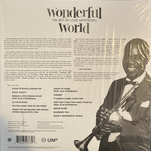 Louis Armstrong - Wonderful World: The Best Of Louis Armstrong - New LP Record 2024 Verve Vinyl - Jazz / Swing / Dixieland