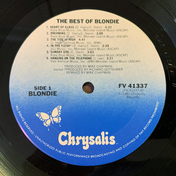 Blondie - The Best Of Blondie - VG+ LP Record 1981 Chrysalis CRC Club Edition USA Original Vinyl - New Wave / Pop Rock - Shuga Records