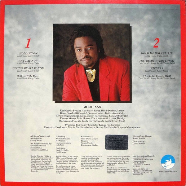 Kenny Smith – Witness - VG+ LP Record 1986 New Dawn USA Vinyl - Soul / Boogie / Gospel / R&B - Shuga Records