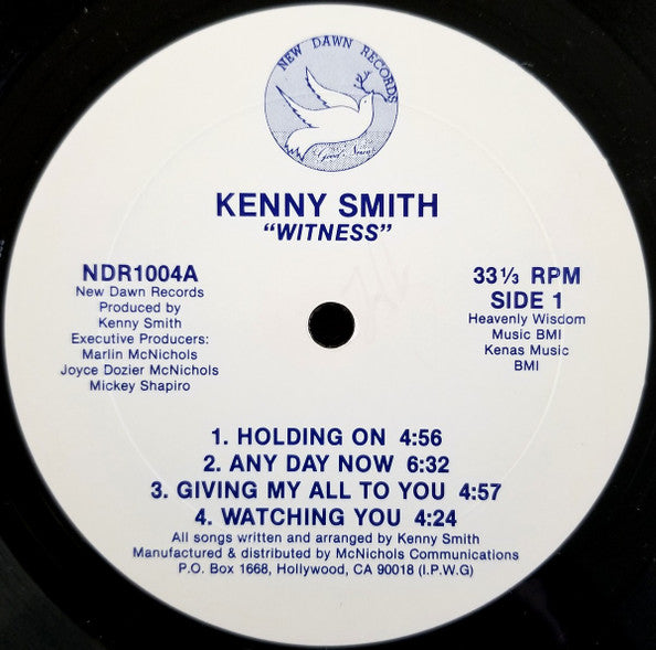 Kenny Smith – Witness - VG+ LP Record 1986 New Dawn USA Vinyl - Soul / Boogie / Gospel / R&B - Shuga Records