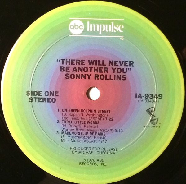 Sonny Rollins - There Will Never Be Another You - VG LP Record 1978 ABC Impulse! USA Vinyl - Jazz / Hard Bop - Shuga Records