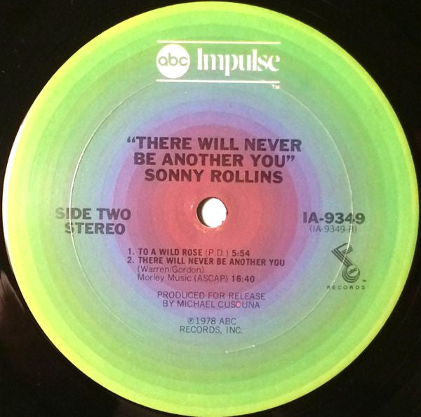 Sonny Rollins - There Will Never Be Another You - VG LP Record 1978 ABC Impulse! USA Vinyl - Jazz / Hard Bop - Shuga Records