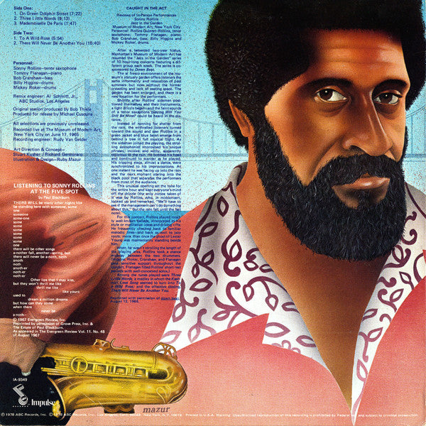 Sonny Rollins - There Will Never Be Another You - VG LP Record 1978 ABC Impulse! USA Vinyl - Jazz / Hard Bop - Shuga Records