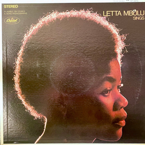 Letta Mbulu - Letta Mbulu Sings - VG+ (VG cover) LP Record 1967 Capitol USA Original RARE Vinyl - Soul / African - Shuga Records