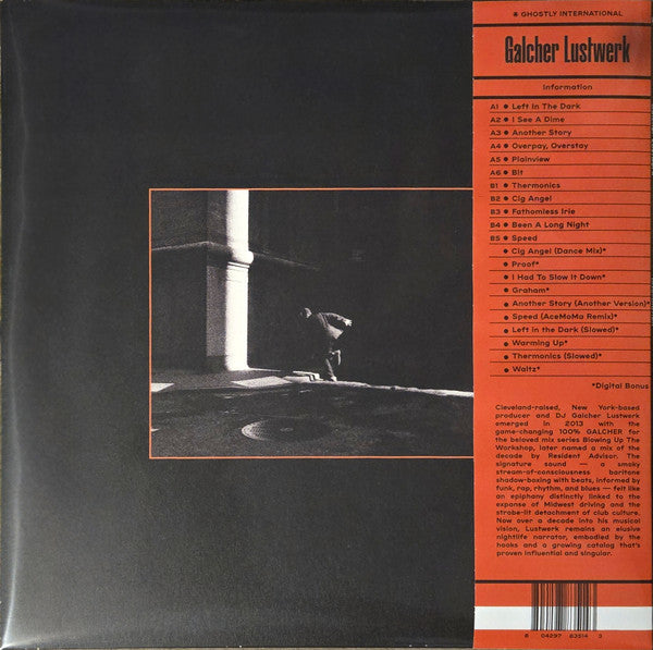 Galcher Lustwerk - Information (2019) - New LP Record 2025 Ghostly International Neon Orange & Black Vinyl - Deep House / Hip-House / Ambient - Shuga Records
