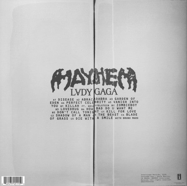 Lady Gaga - Mayhem - New 2 LP Record 2025 Interscope Target Exclusive Opaque Yellow Vinyl & Alternate Cover - Pop / Dance-pop - Shuga Records