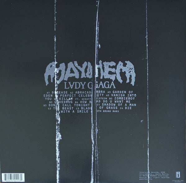 Lady Gaga - Mayhem - New 2 LP Record 2025 Interscope Streamline Walmart Opaque Blue, Alternate Cover & Poster - Dance-pop - Shuga Records