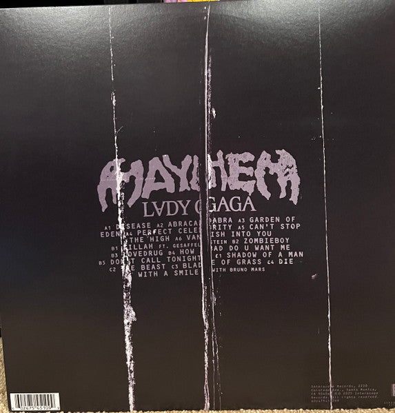 Lady Gaga - Mayhem - New 2 LP Record 2025 Interscope Opaque Silver Vinyl, Poster, Alternate Cover - Pop / Dance-pop - Shuga Records