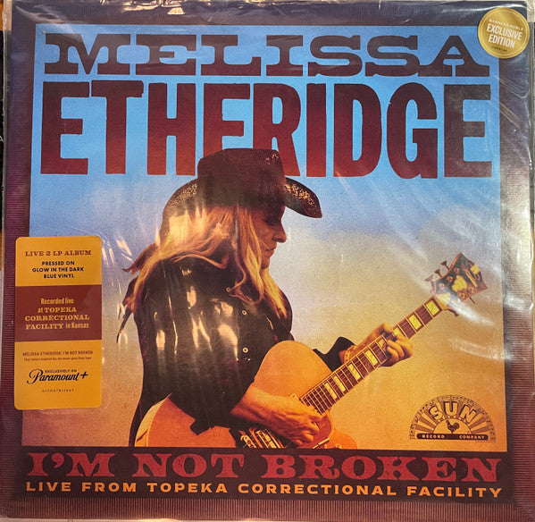 Melissa Etheridge - I'm Not Broken - Mint- 2 LP Record 2024 Sun USA Glow In The Dark Blue Vinyl - Rock & Roll / Live / Pop Rock - Shuga Records