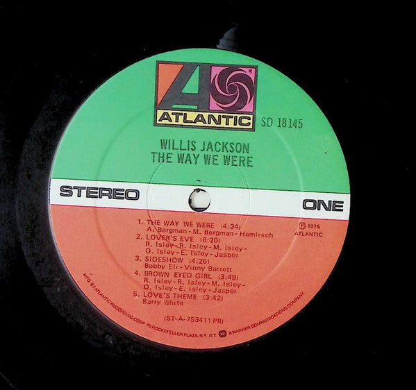 Willis Jackson - The Way We Were - VG+ LP Record 1975 Atlantic USA Original Vinyl - Jazz / Soul-Jazz / Jazz-Funk - Shuga Records