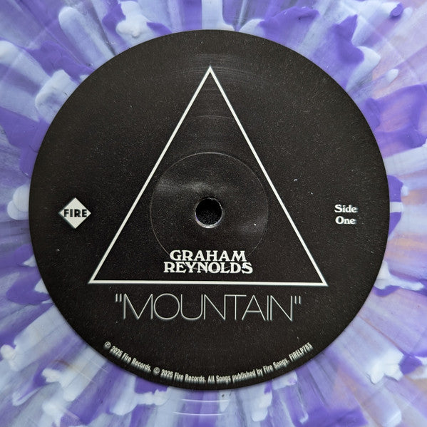 Graham Reynolds - Mountain - Mint- LP Record 2025 Fire UK White And Purple Snowstorm Vinyl & Download - Electronic / Ambient - Shuga Records