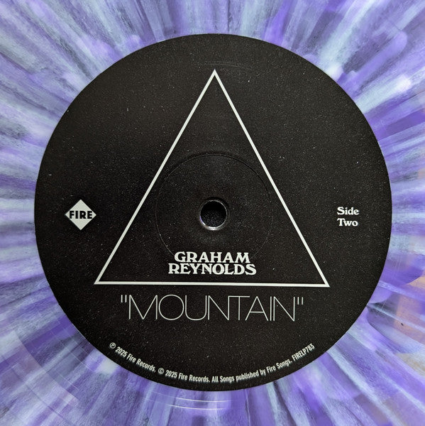 Graham Reynolds - Mountain - Mint- LP Record 2025 Fire UK White And Purple Snowstorm Vinyl & Download - Electronic / Ambient - Shuga Records