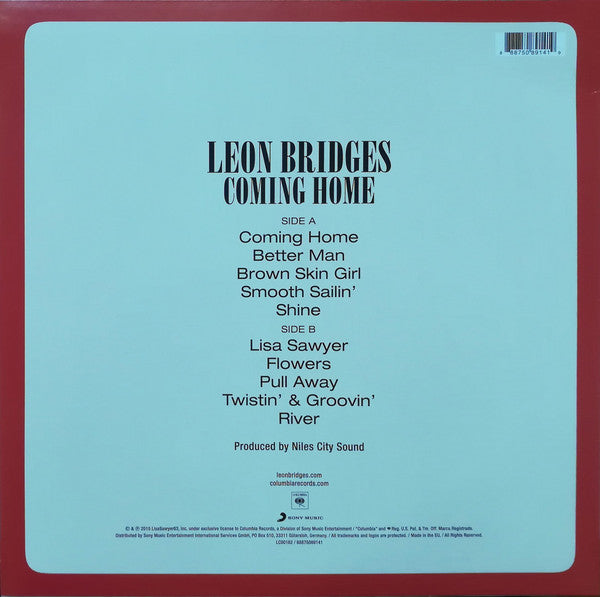 Leon Bridges - Coming Home (2015) - New LP Record 2023 Columbia 180 gram Vinyl & Download - Soul / R&B - Shuga Records