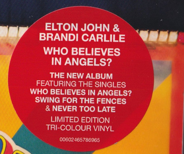 Elton John & Brandi Carlile - Who Believes In Angels? - New LP Record 2025 EMI Rocket Tri-Colour Vinyl - Pop Rock - Shuga Records