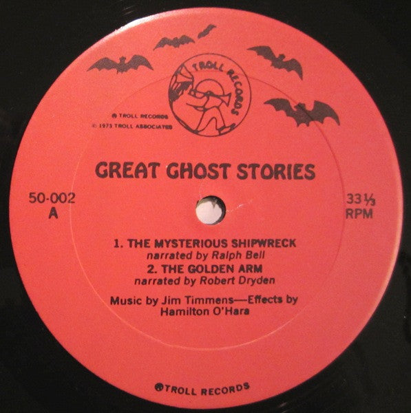 Various - Great Ghost Stories - VG+ LP Record 1973 Troll USA Vinyl - Holiday / Halloween - Shuga Records