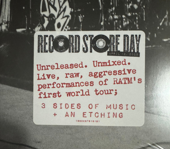 Rage Against The Machine - Live On Tour 1993 - New 2 LP Record Store Day 2025 Epic USA RSD Vinyl - Alternative Rock - Shuga Records