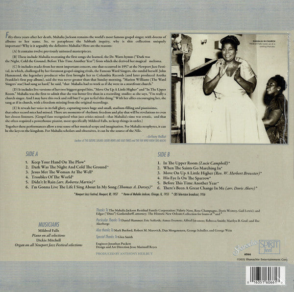 Mahalia Jackson - Moving On Up a Little Higher - New LP Record Store Day 2025 Shanachie RSD Red Vinyl - Gospel / Soul - Shuga Records