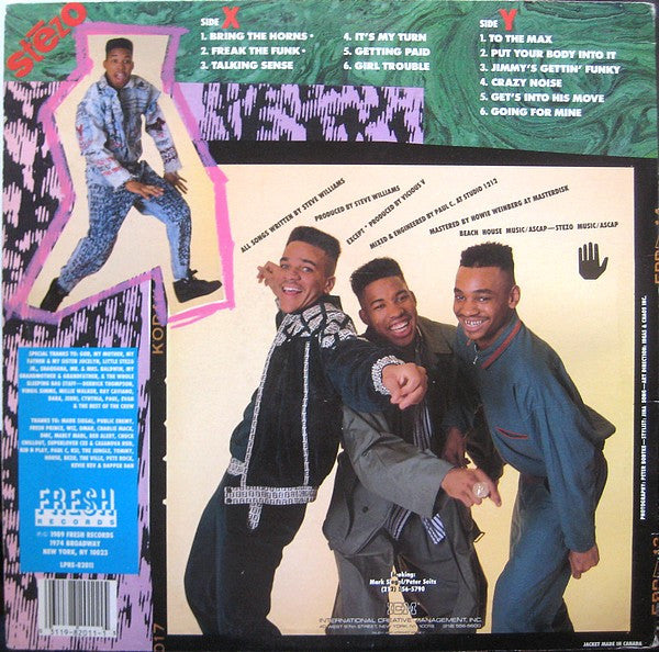 Stezo - Crazy Noise - VG LP Record 1989 Fresh USA Vinyl - Hardcore Hip-Hop