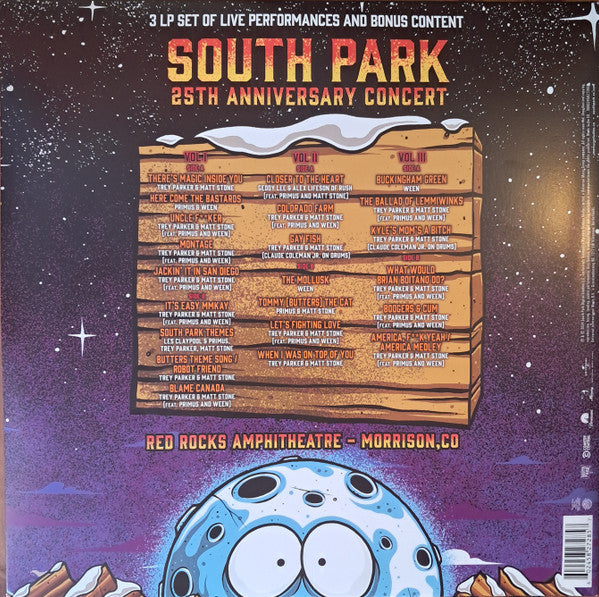 Various / Primus / Ween - South Park 25th Anniversary Concert (2022) - New 3 LP Record 2025 Mercury Black Vinyl - TV Soundtrack / Alternative Rock - Shuga Records