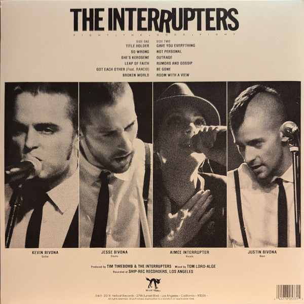 The Interrupters - Fight The Good Fight (2018) - New (opened to verify color) LP Record 2023 Hellcat USA Black Vinyl - Punk Rock / Ska - Shuga Records