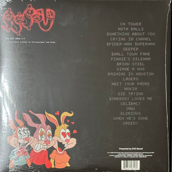 PARTYNEXTDOOR & Drake - $ome $exy $ongs 4 U - New 2 LP Record 2025 OVO Red Vinyl - Hip Hop / Contemporary R&B - Shuga Records