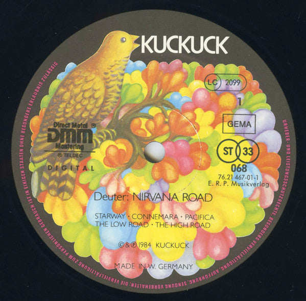 Deuter - Nirvana Road - VG+ LP Record 1984 Kuckuck Germany DMM Vinyl - Electronic / Ambient / New Age - Shuga Records