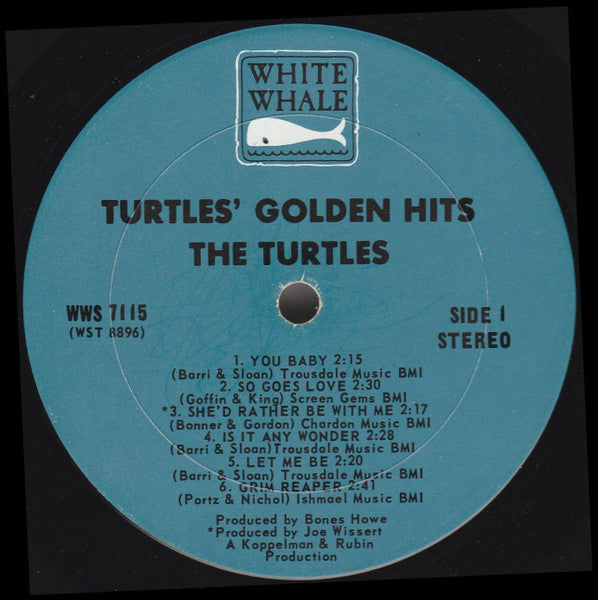 The Turtles - Turtles' Golden Hits - VG+ LP Record 1967 White Whale USA Original Vinyl - Psychedelic Rock / Pop Rock - Shuga Records