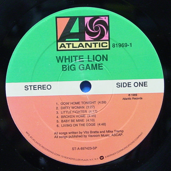 White Lion - Big Game - VG+ LP Record 1989 Atlantic USA Original Vinyl - Hard Rock - Shuga Records