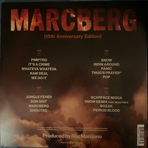 Roc Marciano - Marcberg (2010) (15th Anniversary Edition) - Mint- 2 LP Record 2025 Marci Enterprises Get On Down Clear / White Smoke Vinyl (Missing OBI) - Hip Hop - Shuga Records