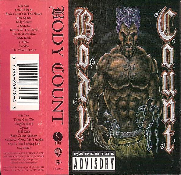 Body Count – Body Count - VG+ Cassette 1992 Sire Warner USA Tape - Rock / Thrash / Ice-T Cop Killer - Shuga Records
