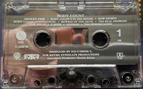 Body Count – Body Count - VG+ Cassette 1992 Sire Warner USA Tape - Rock / Thrash / Ice-T Cop Killer