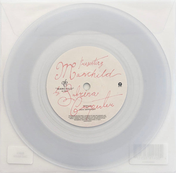 Sabrina Carpenter - Manchild - New 7" Single Record 2025 Island Clear Transparent Vinyl - Dance-pop / Disco - Shuga Records