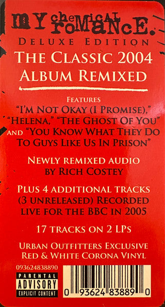 My Chemical Romance - Three Cheers For Sweet Revenge (2004) - New 2 LP Record 2025 Reprise Urban Exclusive Red & White Corona Vinyl - Emo / Alternative Rock / Pop Punk / Hardcore - Shuga Records