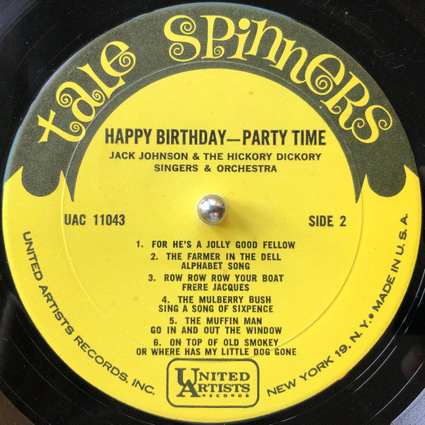 Jack Johnson And The Hickory Dickory Players - Happy Birthday Party Time - VG+ LP Record 1963 United Artists USA Vinyl - Children's / Story - Shuga Records