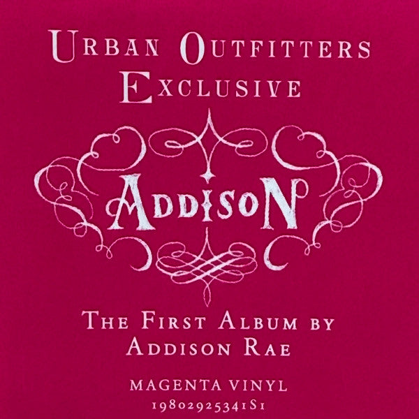 Addison Rae - Addison - New LP Record 2025 Columbia Urban Outfitters Exclusive Pink Magenta Vinyl - Alt-Pop / Dance-pop / Bubblegum - Shuga Records