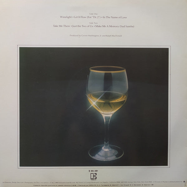 Grover Washington Jr. - Winelight - Mint- LP Record 1981 Elektra Hispavox Spain Vinyl - Jazz / Smooth Jazz - Shuga Records