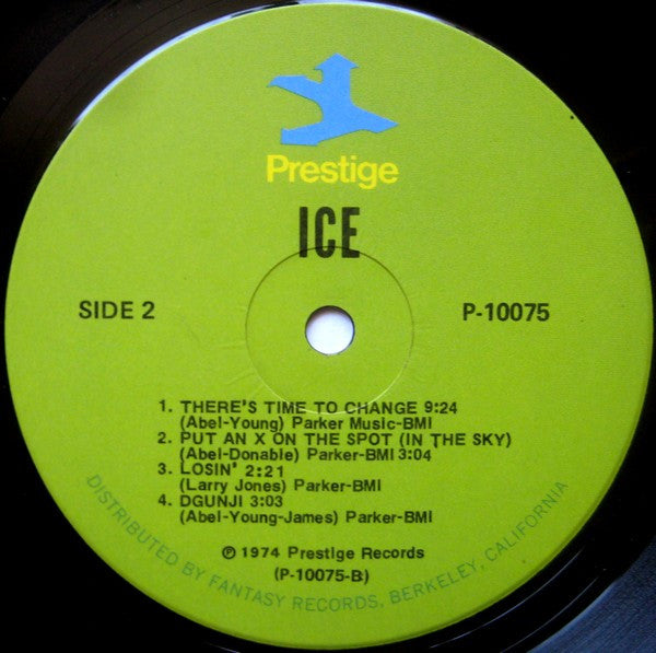 Ice - Ice - VG+ (VG- low grade cover) LP Record 1974 Prestige USA Original Vinyl - Funk / Jazz-Funk - Shuga Records