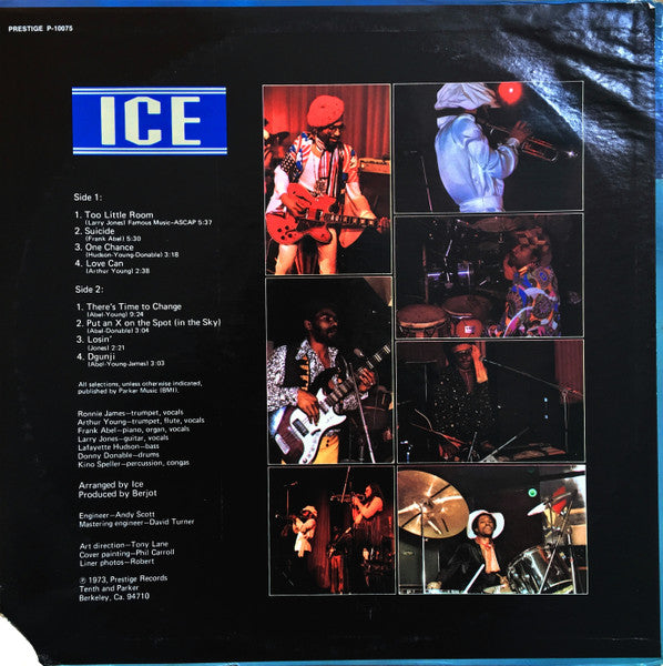 Ice - Ice - VG+ (VG- low grade cover) LP Record 1974 Prestige USA Original Vinyl - Funk / Jazz-Funk - Shuga Records